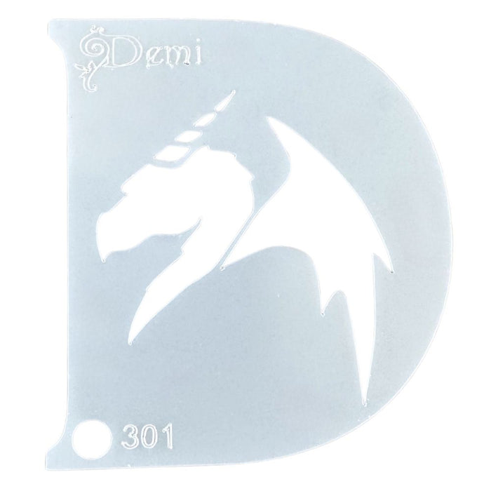 Diva Stencils | Face Painting Stencil | Unicorn Dragon (00301)