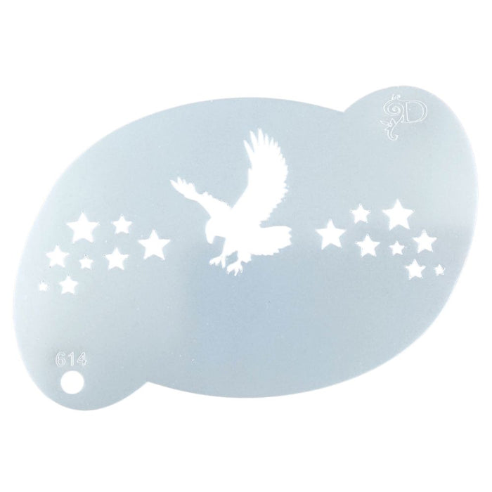 Diva Stencils | Face Painting Stencil | Eagle and Stars (614)