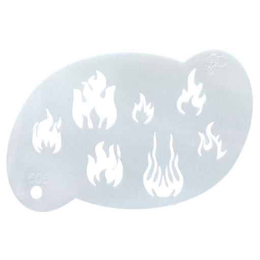 Diva Stencils | Face Painting Stencil | Fire (00506)