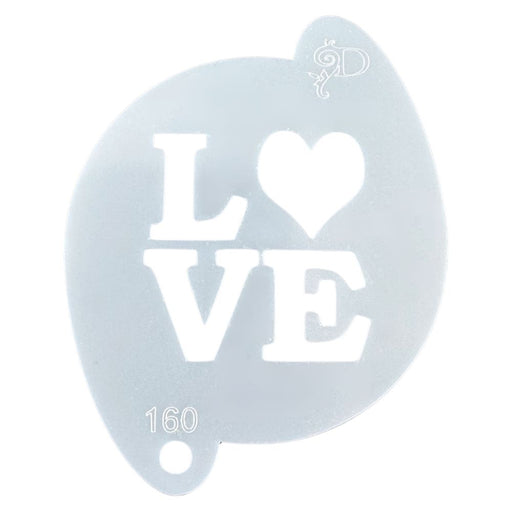 Diva Stencils | Face Painting Stencil | LOVE (160)