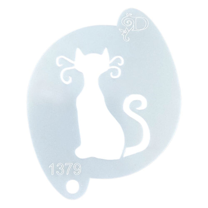 Diva Stencils | Face Painting Stencil | Sassy Cat (1379)