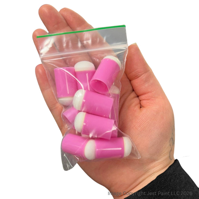 Finger Dauber Face Painting Sponge  - 10 Units - PINK