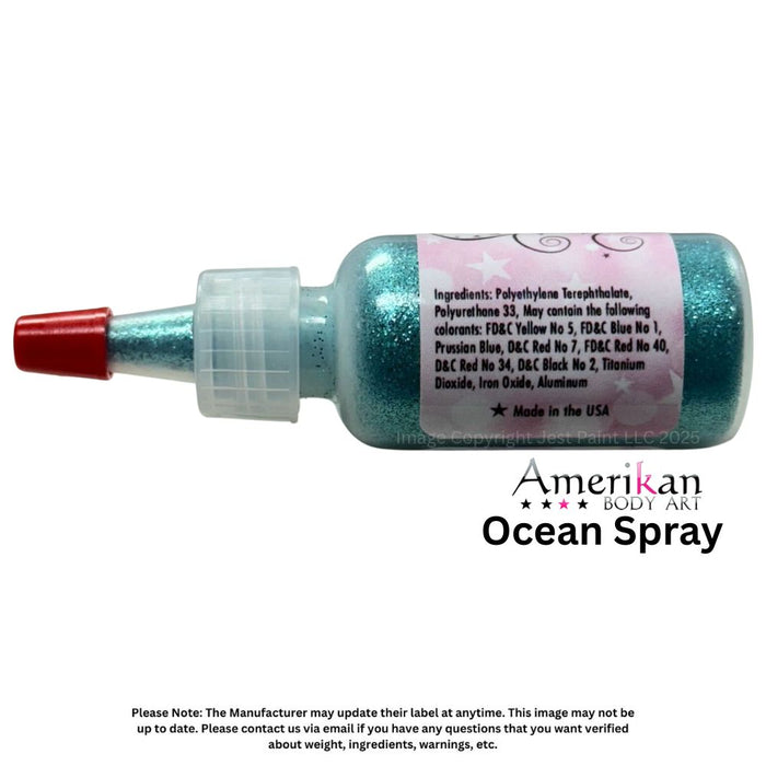 Amerikan Body Art | Face Paint Glitter Poof - Opaque Ocean Spray (1/2oz)  #11