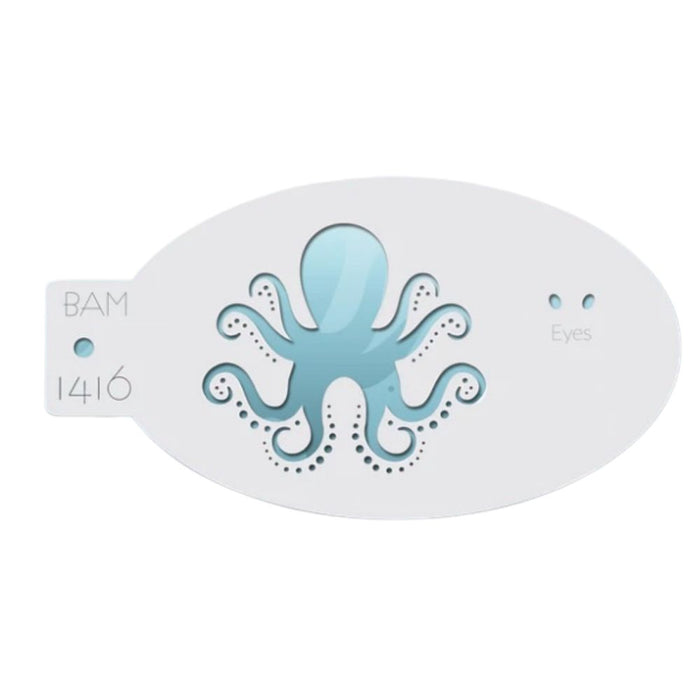 Bad Ass Mini 1416 - Face Painting Stencil - Octopus