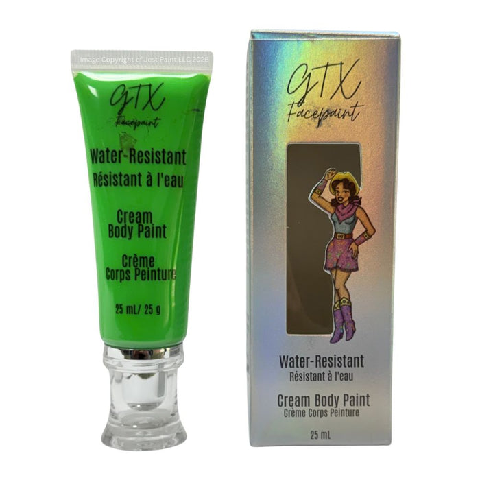 GTX Face Paint | Silicone Based Water Resistant Cream - Okra Green  - 25ml Easy Squeezy Tube