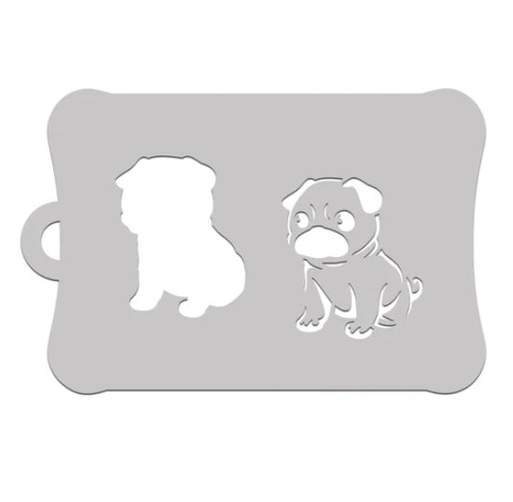 Ooh! Face Painting Stencil | PUG Puppy Dog (T49)