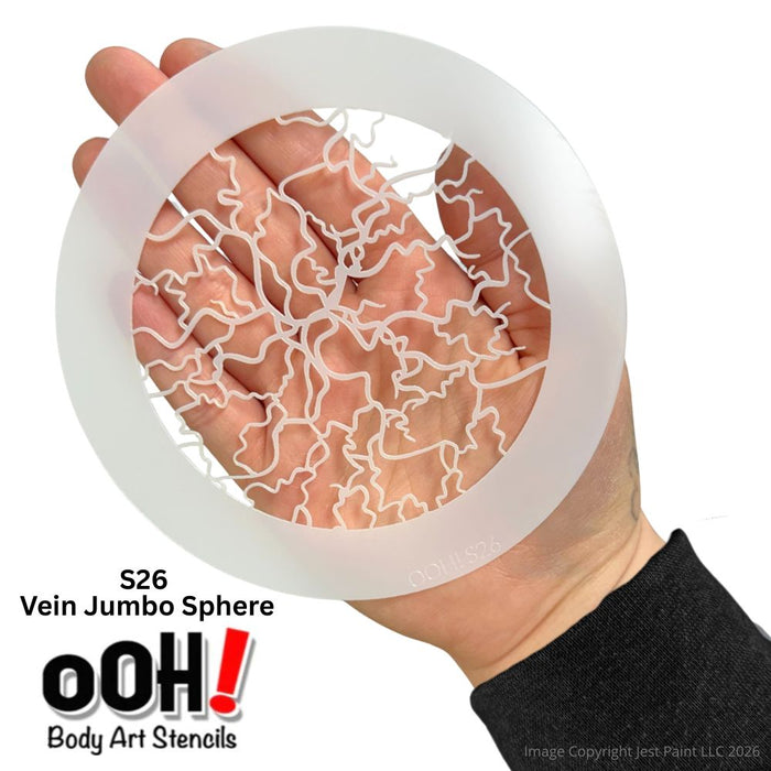 Ooh! Face Painting Stencil | Jumbo Veins Sphere (S26)