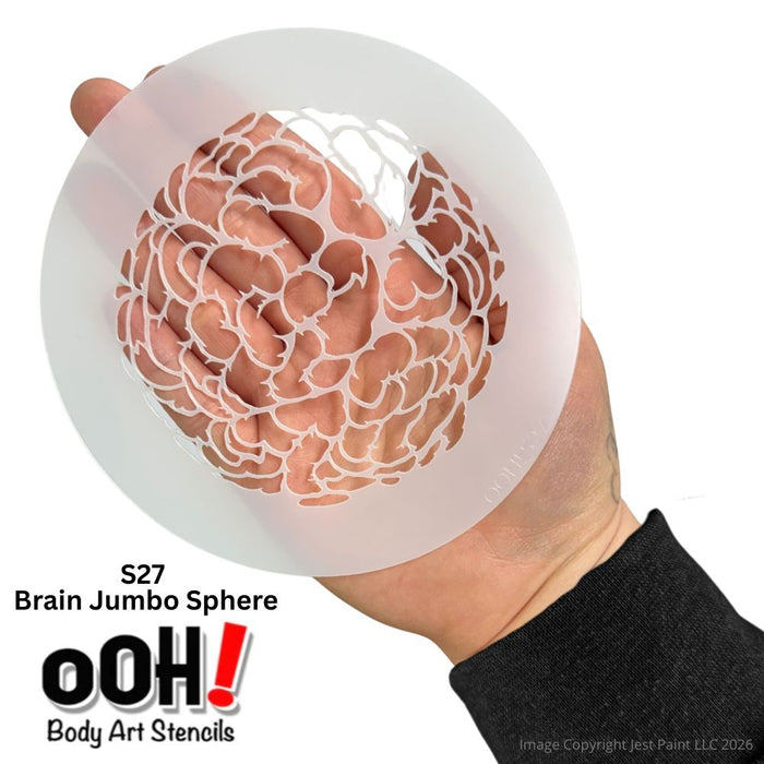 Ooh! Face Painting Stencil | Jumbo Brain Sphere (S27)