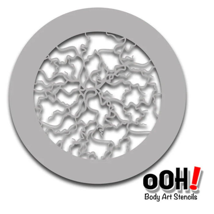Ooh! Face Painting Stencil | Jumbo Veins Sphere (S26)