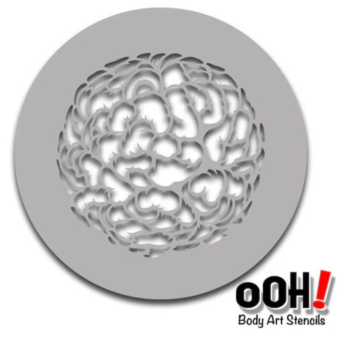 Ooh! Face Painting Stencil | Jumbo Brain Sphere (S27)