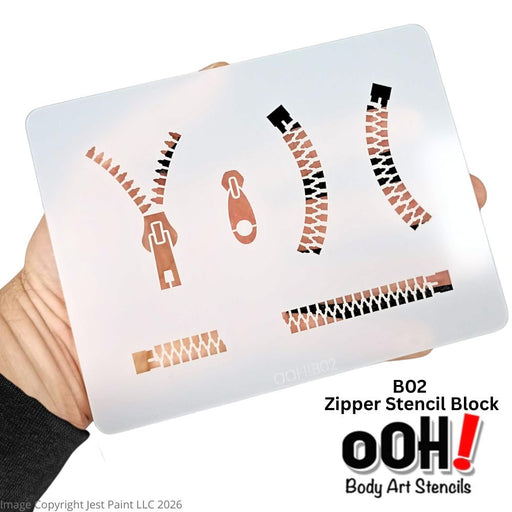 Ooh! Face Painting Stencil | Zipper (BO2)