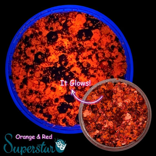 Superstar | Chunky Glitter Cream - Orange and Red (10gr Jar)