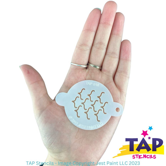 TAP 018 Face Painting Stencil - Outlined Scales