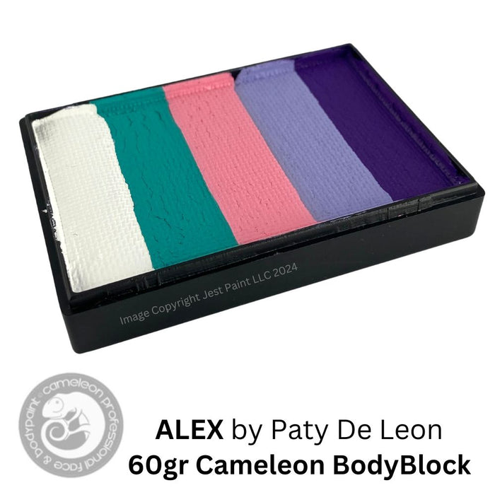 Cameleon Face Paint | Split Cake Large BodyBlock - (PTL02)  ALEX by Paty De Leon  60gr