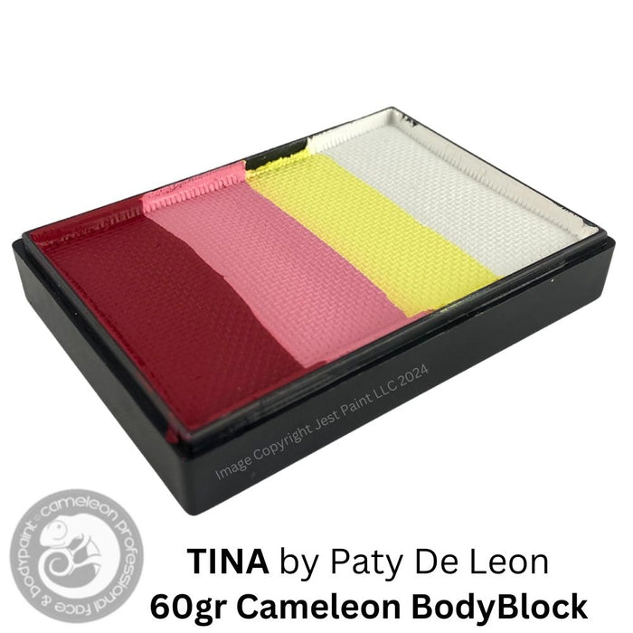 Cameleon Face Paint | Split Cake Large BodyBlock - (PTL04)  ROSITA by Paty De Leon  60gr