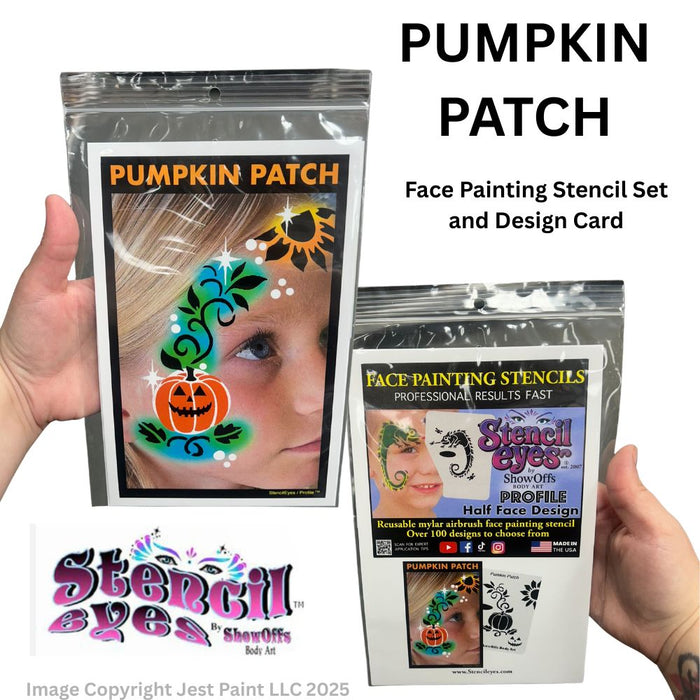 Stencil Eyes / Profiles - Face Painting Stencil - Pumpkin Patch