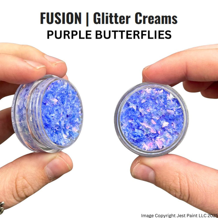 Fusion Body Art | Glitter Creams - PURPLE BUTTERFLIES 10mL