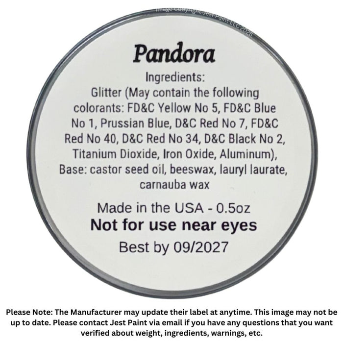 Amerikan Body Art | CHUNKY Glitter Creme - New Formula - PANDORA - .5oz