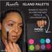 Paradise Face Paint By Mehron | Coated Card Stock Magnetic Case - 8 Color ISLAND Palette