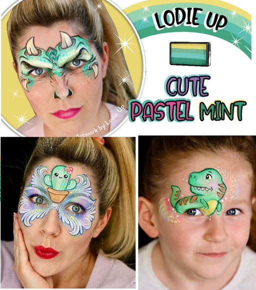 Fusion Body Art Face Paint | Split Cake | Cute Pastel Mint by Lodie Up 30gr