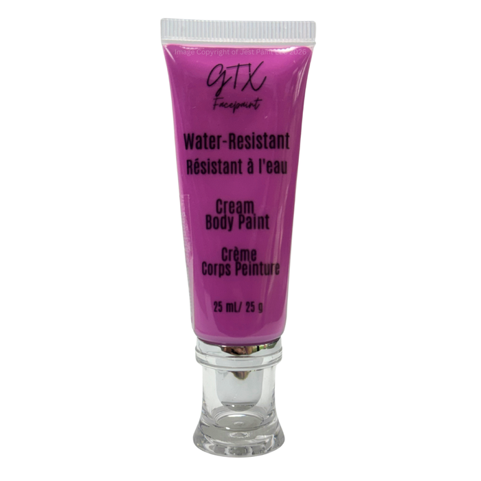 GTX Face Paint | Silicone Based Water Resistant Cream - Neon Patsy Purple 25ml Easy Squeezy Tube (SFX - Non Cosmetic)