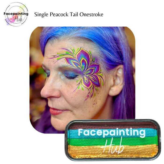 Facepainting Hub |  OneStroke Palette Single Refill -  PEACOCK TAIL -  14gr