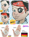 TAP 055 Face Painting Stencil - Henna Floral Swirls