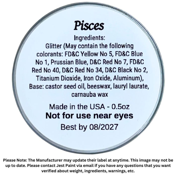 Amerikan Body Art | CHUNKY Glitter Cremes - New Formula - PISCES - .5oz
