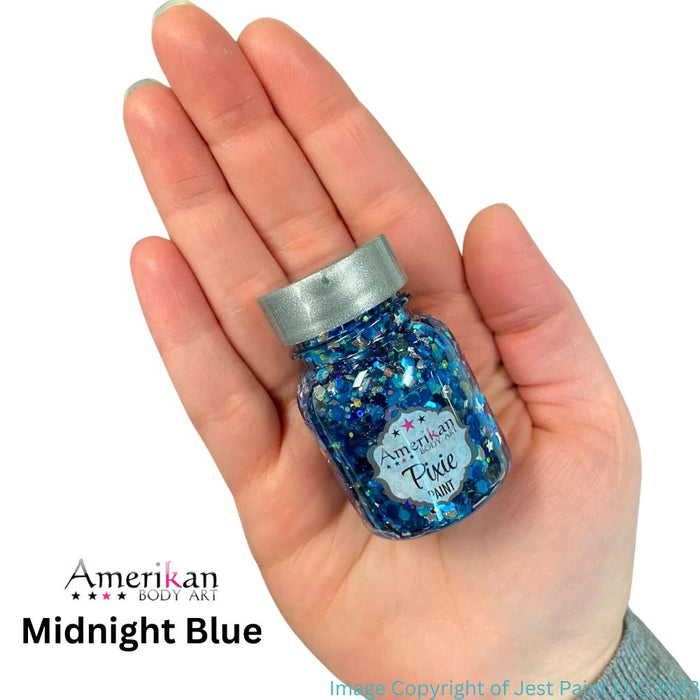 Pixie Paint Face Paint Glitter Gel - Midnight Blue - Small 1oz