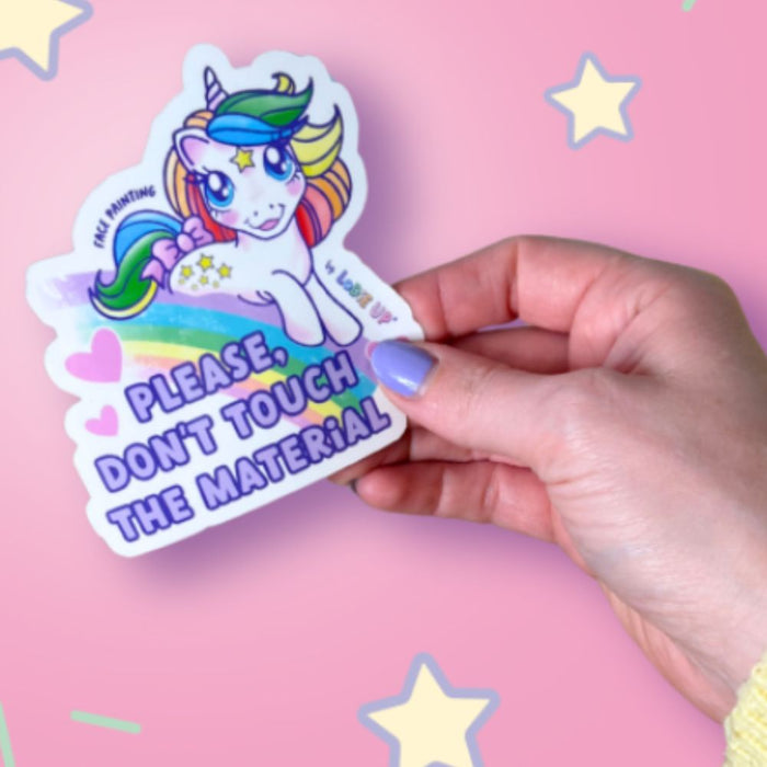 Lodie Up Sticker | Magical Unicorn - Please Don't Touch the Material