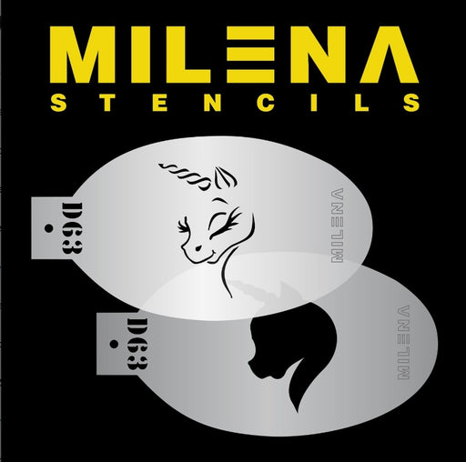 MILENA STENCILS | Face Painting Stencil -  (Precious Unicorn Set)  D63