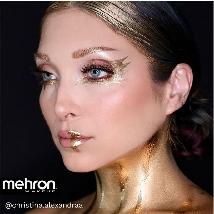 Mehron | Metallic  Face Painting Powder w/Mixing Liquid (carded) - GOLD