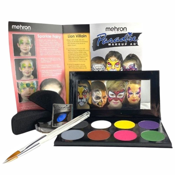 Mehron | (KMP-FPK)  Paradise Face Paint Premium Makeup Kit w/ Lagoon Blue Bonus!