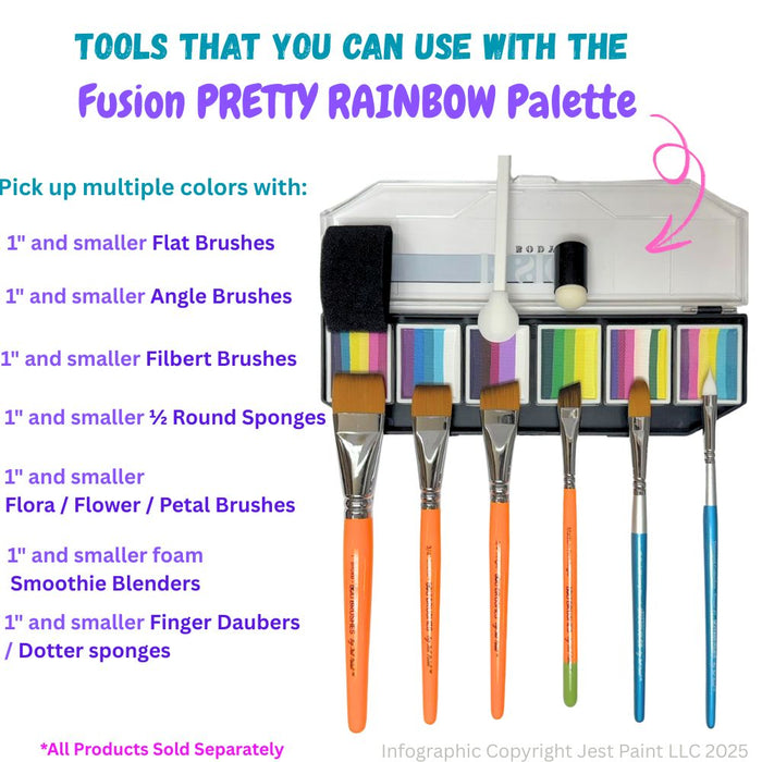 Fusion Body Art  | Spectrum Face Painting Palette | Leanne's Pretty Rainbow