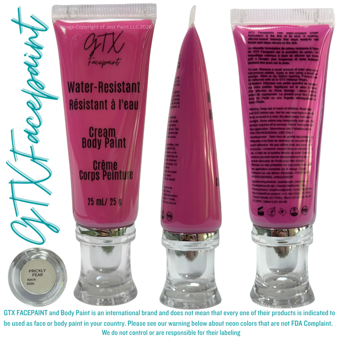 GTX Face Paint | Silicone Based Water Resistant Cream - Prickly Pear Purple - 25ml Easy Squeezy Tube