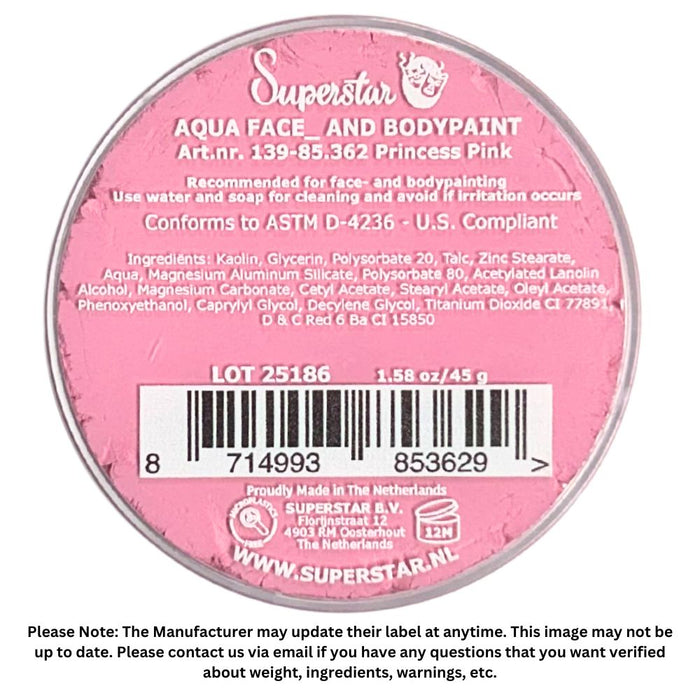 Superstar Face Paint | Princess Pink 362 - 45gr