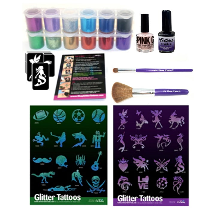 Ruby Red Glitter Tattoo Kit - Boy's:  