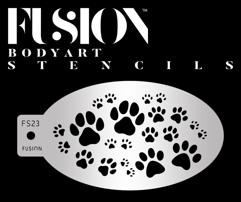 Fusion Body Art | Face Painting Stencil - Prowling Paw Print FS23