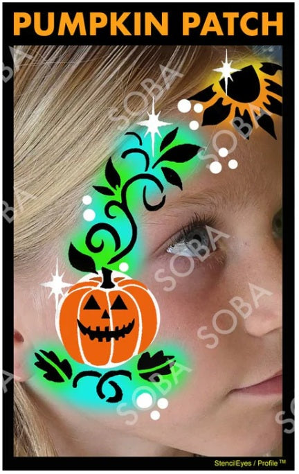 Stencil Eyes / Profiles - Face Painting Stencil - Pumpkin Patch