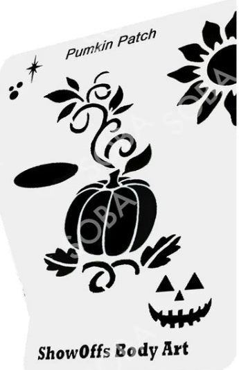 Stencil Eyes / Profiles - Face Painting Stencil - Pumpkin Patch