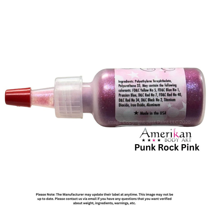 Amerikan Body Art | Face Painting Glitter Poof - Sheer Holographic Punk Rock Pink (1/2oz)  #20
