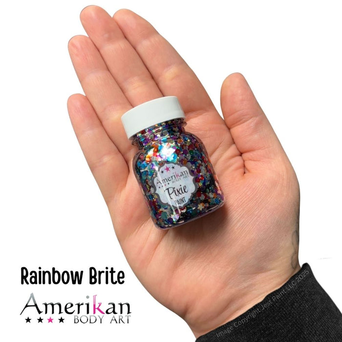 Pixie Paint Face Paint Glitter Gel - Rainbow Brite - Small 1oz
