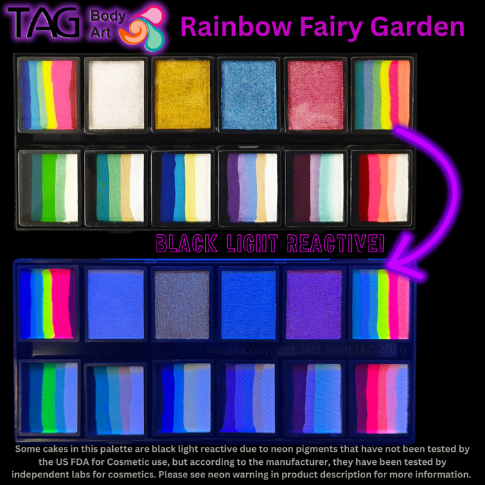 TAG Paint | Rainbow Fairy Garden Palette by Tamar David - (12x10gr) (SFX - Non Cosmetic)