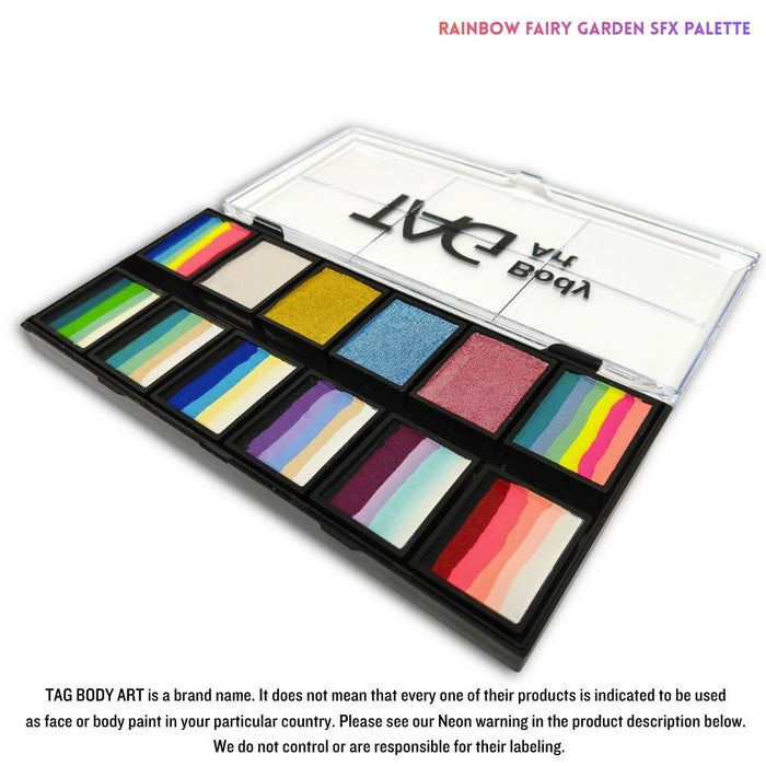 TAG Paint | Rainbow Fairy Garden Palette by Tamar David - (12x10gr) (SFX - Non Cosmetic)