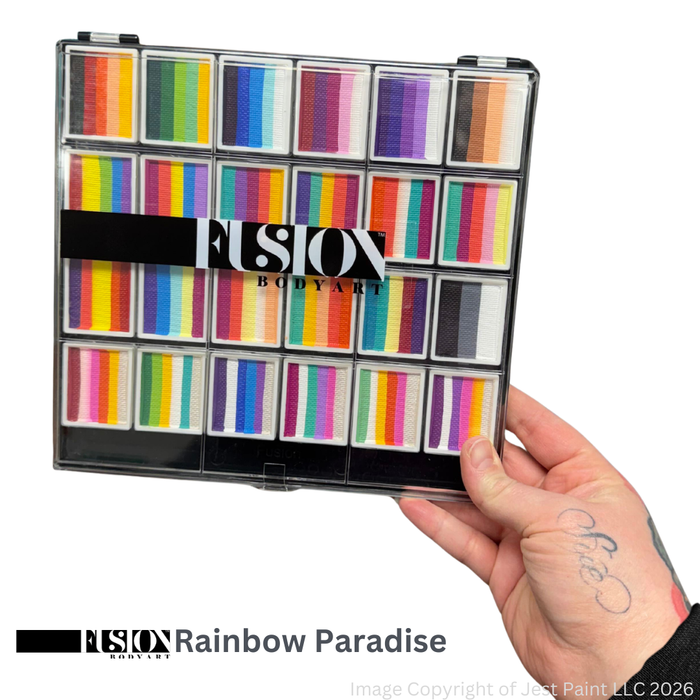Fusion Body Art | Paleta de pintura facial Spectrum - 24 combinaciones - Rainbow Paradise