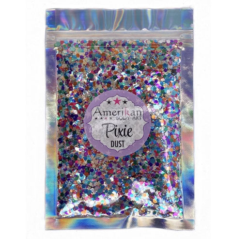 Amerikan Body Art |  LOOSE Chunky Glitter - Rainbow Brite Pixie Dust (1oz Bag)