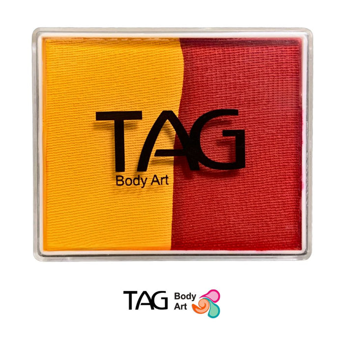 TAG Face Paint Split - Red and Golden Orange 50gr   #1
