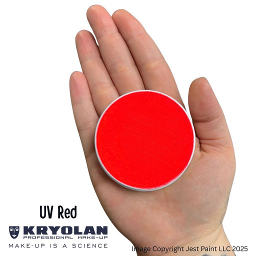 Kryolan Aquacolor | Original Neon UV RED - 15ml (SFX - Non Cosmetic)