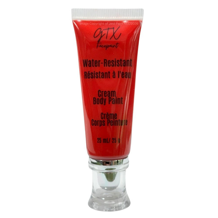 GTX Face Paint | Silicone Based Water Resistant Cream -  Rodeo Red  - 25ml Easy Squeezy Tube