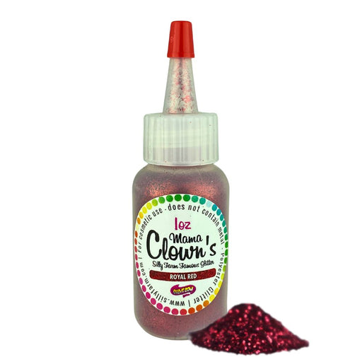 Mama Clown's Famous Glitter | Face Paint Glitter Poof -  Opaque Royal Red (1oz)
